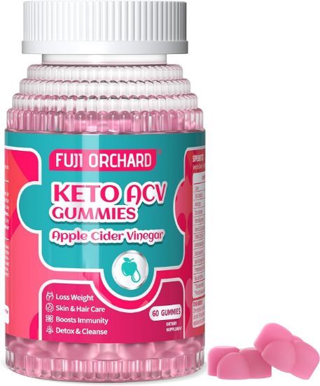 Keto ACV Gummies 1500 mg - ACV Keto Gummies Vegan Natural Advanced ACV Keto Gummies, Keto ACV Gummies for Women & Men, Support Gut Health and Weight Loss -60 pcs
